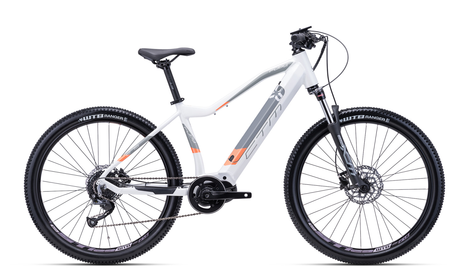 RUBY 27,5'' - biela / oranžová M (16